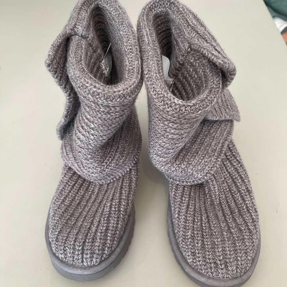 UGG Cardi Charcoal Knit Boots